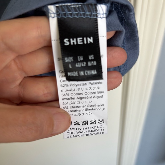 SHEIN Blue Pleated Sleeveless Tank Top NWOT - Picture 6 of 8